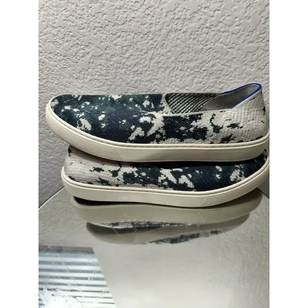 Rothys The Original Sneaker Shibori Tye Dye Limited Edition Sea Green Size 10 - Picture 5 of 8